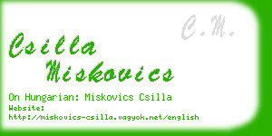 csilla miskovics business card